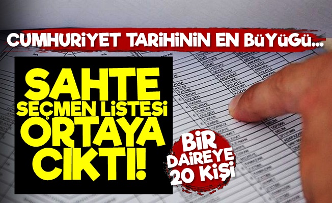 Sahte Seçmen Listesi Ortaya Çıktı!