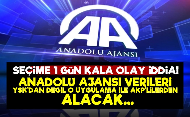 Seçime 1 Gün Kala Anadolu Ajansı İle İlgili Olay İddİa!