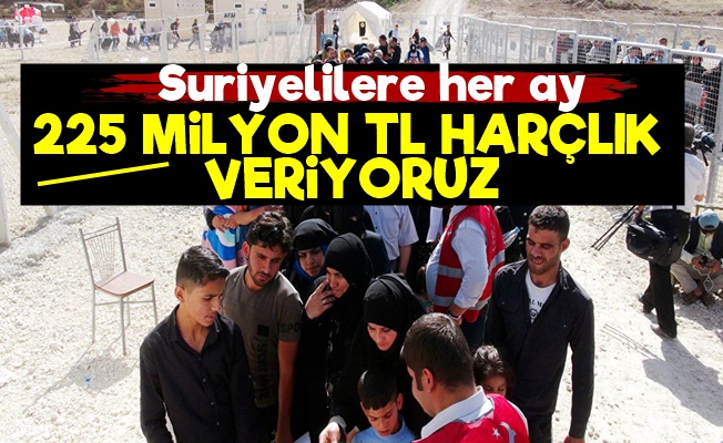 Suriyelilere Her Ay 225 Milyon TL Harçlık!