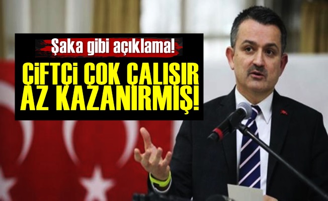 Tarım Bakanı Pakdemirli'den Şaka Gibi Açıklama!