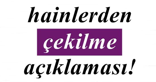 TERÖRİSTLERDEN ÇEKİLME AÇIKLAMASI…