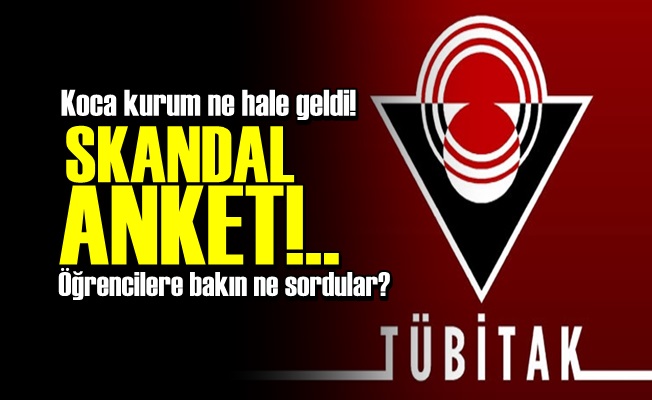 TÜBİTAK'TAN SKANDAL ANKET!