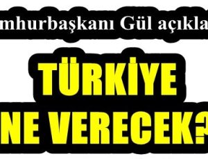 TÜRKİYE NE VERECEK?