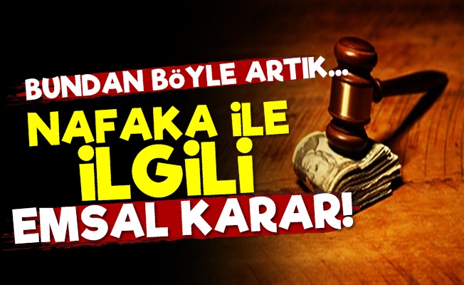 Yargıtay'dan Emsal Nafaka Kararı!