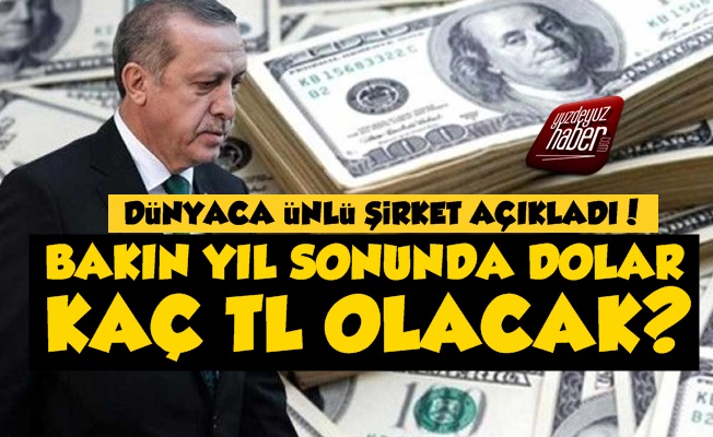 Yıl Sonunda Doların Kaç Lira Olacağı Açıklandı