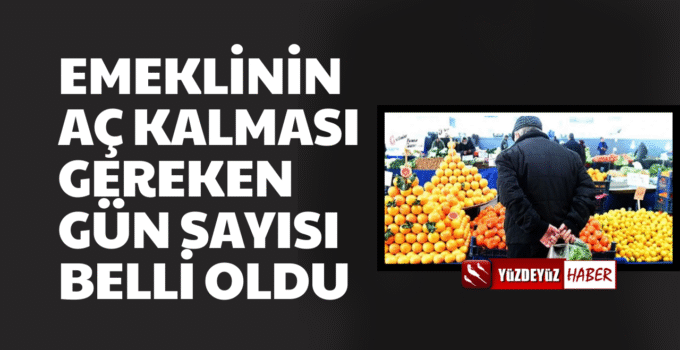 Emekli ve asgari ücretlinin aç kalması gereken günleri hesapladılar