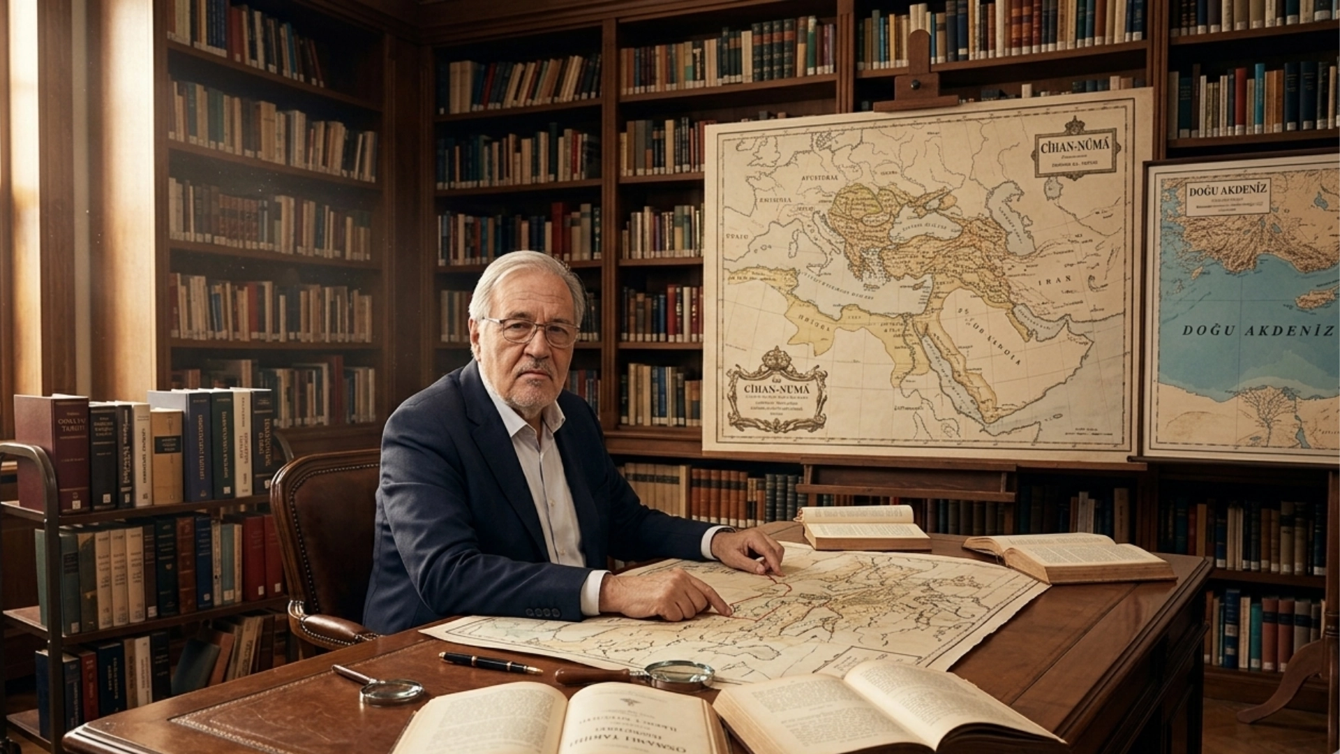 Ünlü tarihçi İlber Ortaylı’nın sağlık durumuna ilişkin gelişmeleri anlatan haber görseli.