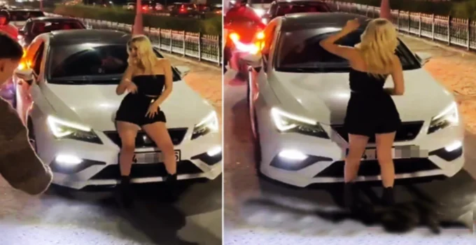 Sakarya’da trafik magandası fenomenin “Bedel” şovu!