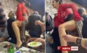 Tekirdağ’daki düğünde ortalık karıştı! Masaların üstünde oynadılar