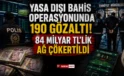 Yasa Dışı Bahis Operasyonunda 190 Gözaltı! 45 İlde Dev Baskın, 84 Milyar TL’lik Ağ Çökertildi