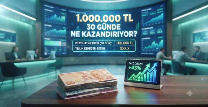 1 Milyon TL’nin Aylık Faizi Şaşırttı! Net Getiri 33 Bin TL’yi Aştı