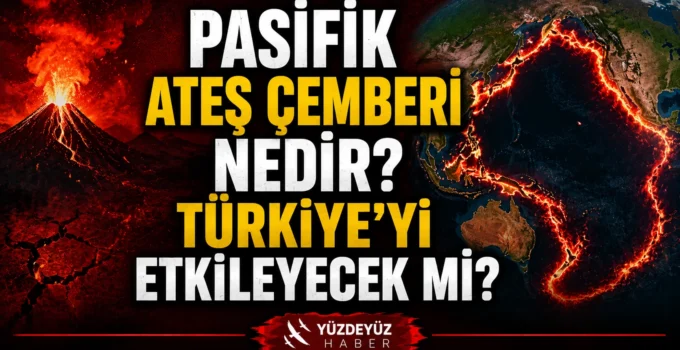 Yeni Zelanda depreminin ardından yeniden gündeme gelen Pasifik Ateş Çemberi ve kapsadığı ülkeleri gösteren temsili görsel.
