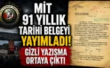 MİT 91 Yıllık Tarihi Belgeyi Yayımladı! 1933 Tarihli Gizli Belge Gün Yüzüne Çıktı