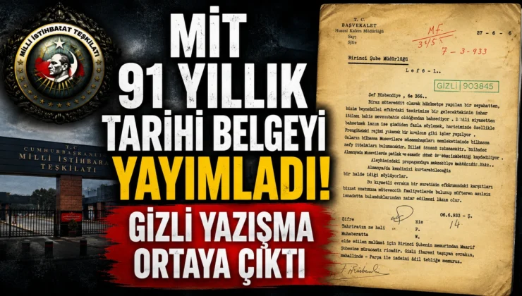 MİT 91 Yıllık Tarihi Belgeyi Yayımladı! 1933 Tarihli Gizli Belge Gün Yüzüne Çıktı